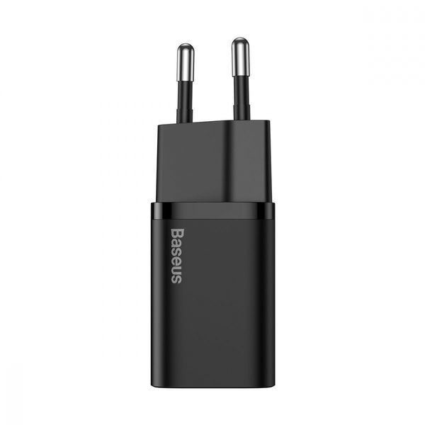 МЗП Baseus Super Silicone PD Charger 20W (1Type-C) + With Cable Type-C to Lightning black 306970001 фото