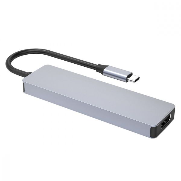 Type-C-Хаб Proove Iron Link 5 in 1 (3*USB3.0 + Tyce C + HDMI) silver 546900012 фото