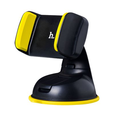 Автомобильный держатель для телефона с присоской HOCO CA5 черно-желтый 00165 фото