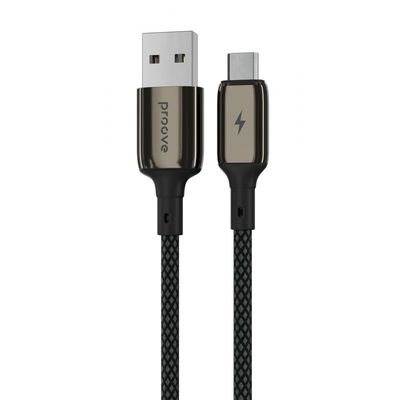 Кабель Proove Dense Metal Micro USB 2.4A (1m) black 504970001 фото