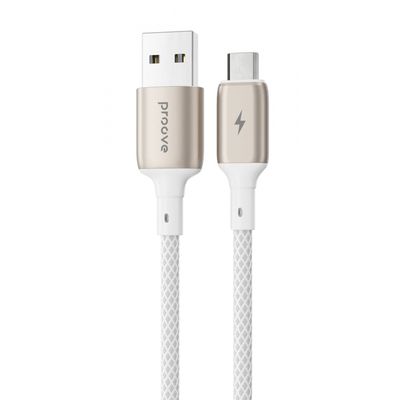 Кабель Proove Dense Metal Micro USB 2.4A (1m) white 504970003 фото