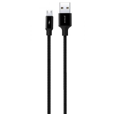 Кабель Proove Light Weft Micro USB 2.4A (1m) black 491880001 фото
