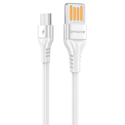 Кабель Proove Double Way Silicone Micro USB 2.4A (1m) white 505070003 фото