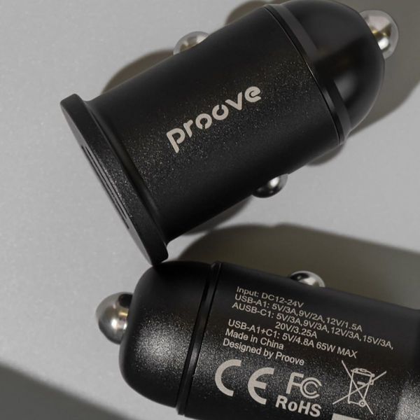 АЗП Proove Tiny Power 20W (USB + Type-C) black 488560001 фото