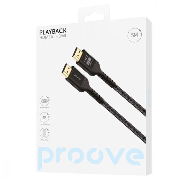 Кабель Proove PlayBack HDMI to HDMI 5м black 512600001 фото