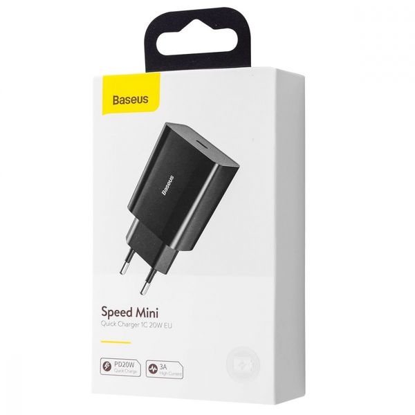 МЗП Baseus Speed Mini PD Charger 20W (1 Type-C) black 326810001 фото