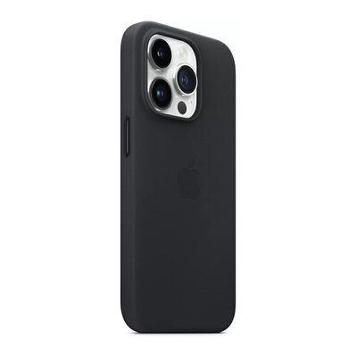 Шкіряний чохол Leather Case (AAA) with MagSafe для Apple iPhone 14 Pro Black 51444 фото