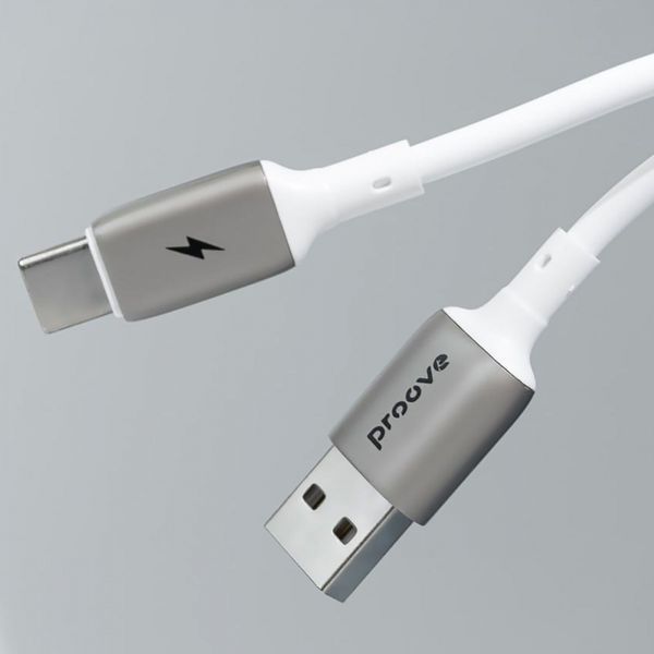 Кабель Proove Flex Metal Micro USB 2.4A (1m) white 505020003 фото