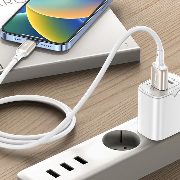 Кабель Proove Flex Metal Micro USB 2.4A (1m) white 505020003 фото