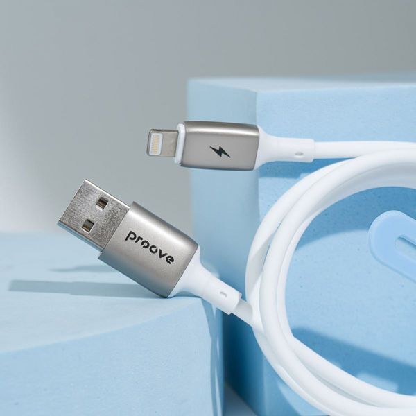 Кабель Proove Flex Metal Micro USB 2.4A (1m) white 505020003 фото