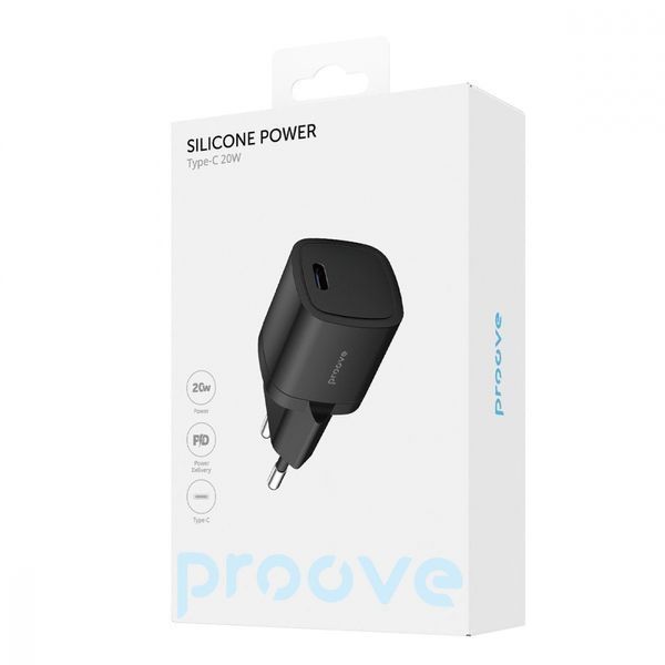 МЗП Proove Silicone Power 20W (Type-C) black 501140001 фото