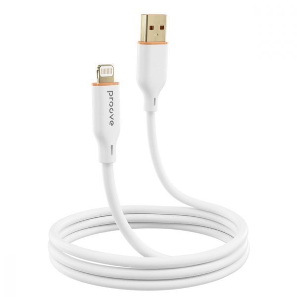 Кабель Proove Jelly Silicone Lightning 2.4A (1m) white 491980003 фото