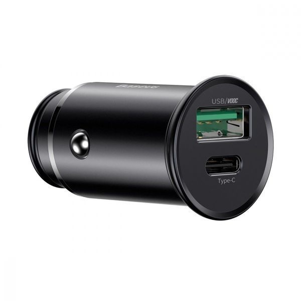 АЗП Baseus Circular Metal PPS 30W (Support VOOC) USB black 298680001 фото