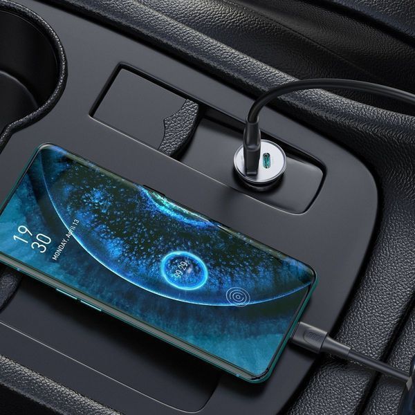 АЗП Baseus Circular Metal PPS 30W (Support VOOC) USB black 298680001 фото