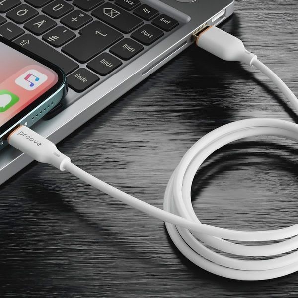 Кабель Proove Jelly Silicone Lightning 2.4A (1m) white 491980003 фото