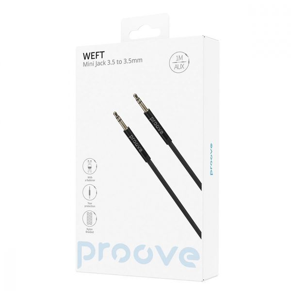 Кабель AUX Proove Weft (1m) black 349240001 фото