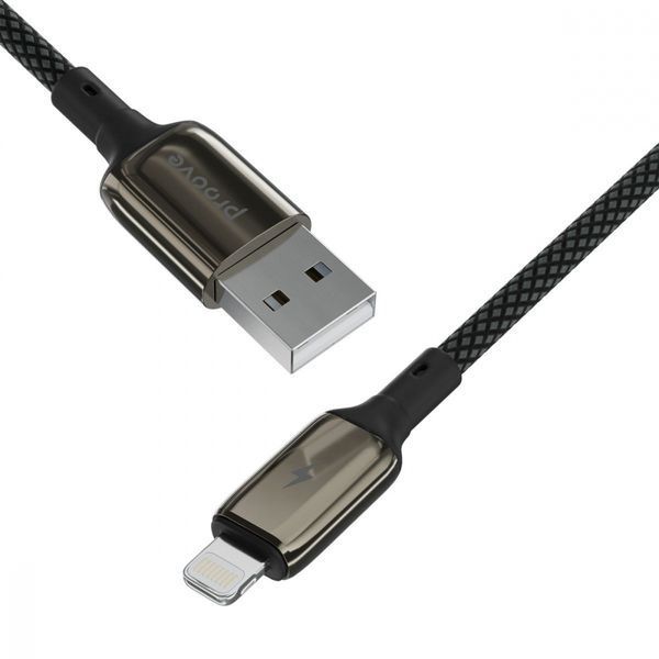Кабель Proove Dense Metal Lightning 2.4A (1m) black 504960001 фото
