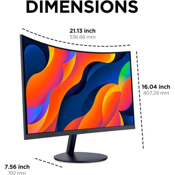 Монітор KOORUI 23.6 Curved VA/1800R Black FHD 60HZ (24N5C) 51234 фото