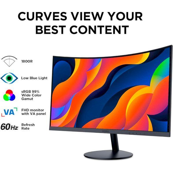 Монітор KOORUI 23.6 Curved VA/1800R Black FHD 60HZ (24N5C) 51234 фото