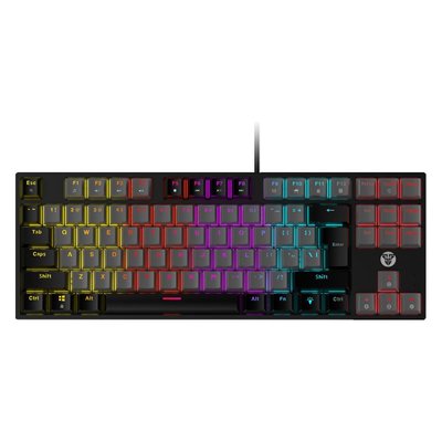 Ігрова провідна механічна клавіатура Fantech ATOM MK876, TKL, Blue "Clicky", RGB, Black/Gray 747383 фото