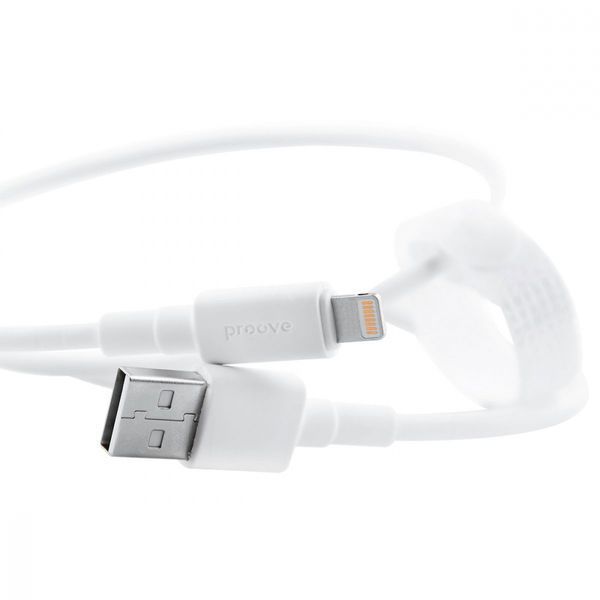 Кабель Proove Small Silicone Lightning 2.4A (1m) white 349160003 фото