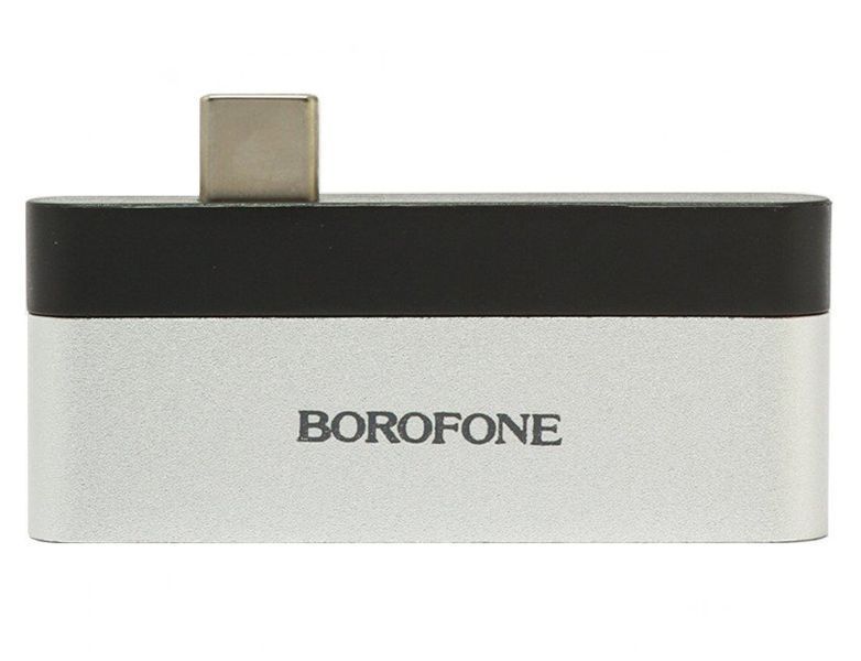 USB HUB Borofone DH1 Type-C to 3USB сірий 00523 фото