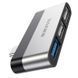 USB HUB Borofone DH1 Type-C to 3USB сірий 00523 фото 4