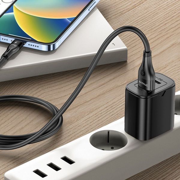 Кабель Proove Soft Silicone Lightning 2.4A (1m) black 492020001 фото