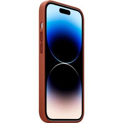 Шкіряний чохол Leather Case (AAA) with MagSafe для Apple iPhone 15 Pro Saddle Brown 51596 фото