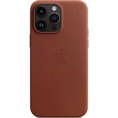 Шкіряний чохол Leather Case (AAA) with MagSafe для Apple iPhone 14 Pro Max Saddle Brown 51499 фото