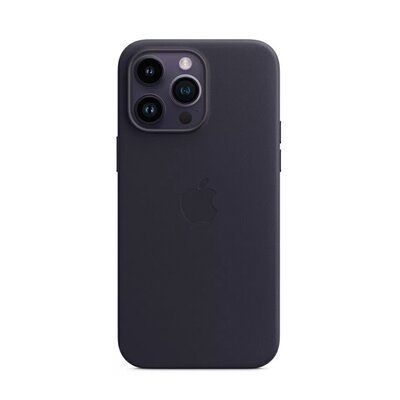 Шкіряний чохол Leather Case (AAA) with MagSafe для Apple iPhone 14 Pro Max Deep Purple 51488 фото